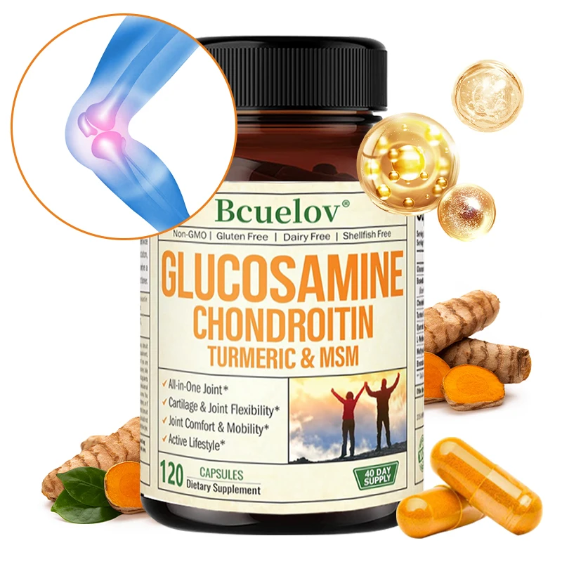 Glucosamine Chondroitin Joint - Glucosamine Chondroïtine Kurkuma MSM - Schelpdierenvrij