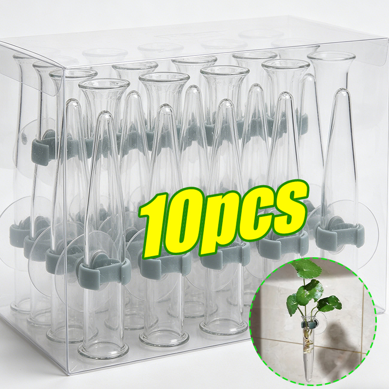 Nutrition & Fitness Station - 11cm Bloemstukken Waterbuizen Plastic Voedingscontainers Zuignap