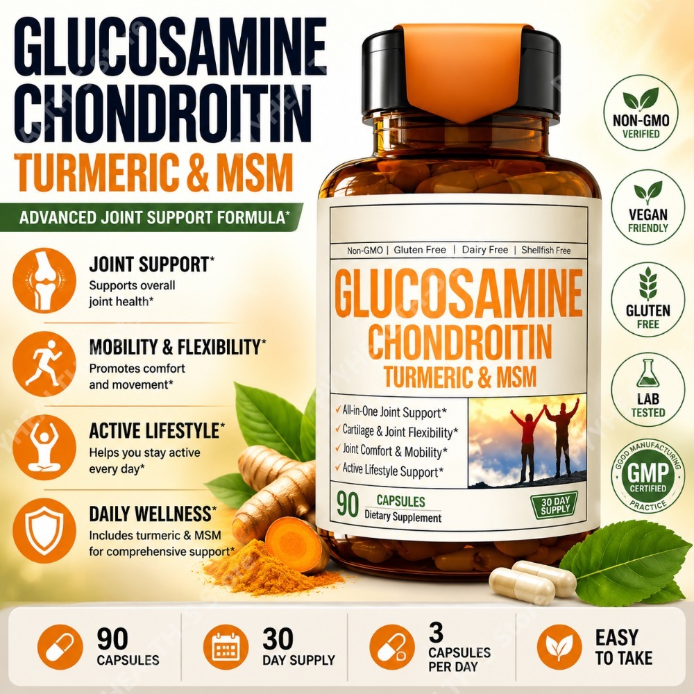 Glucosamine Chondroitin Joint - Glucosamine Chondroïtine MSM capsules met Kurkuma