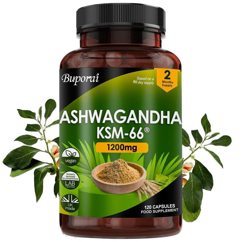 Ashwagandha Extract Root - Biologisch KSM-66 Ashwagandha wortelextract stressverlichting –