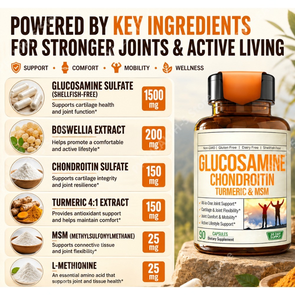 Glucosamine Chondroïtine MSM c - Glucosamine Chondroitin Joint recensie en prijs