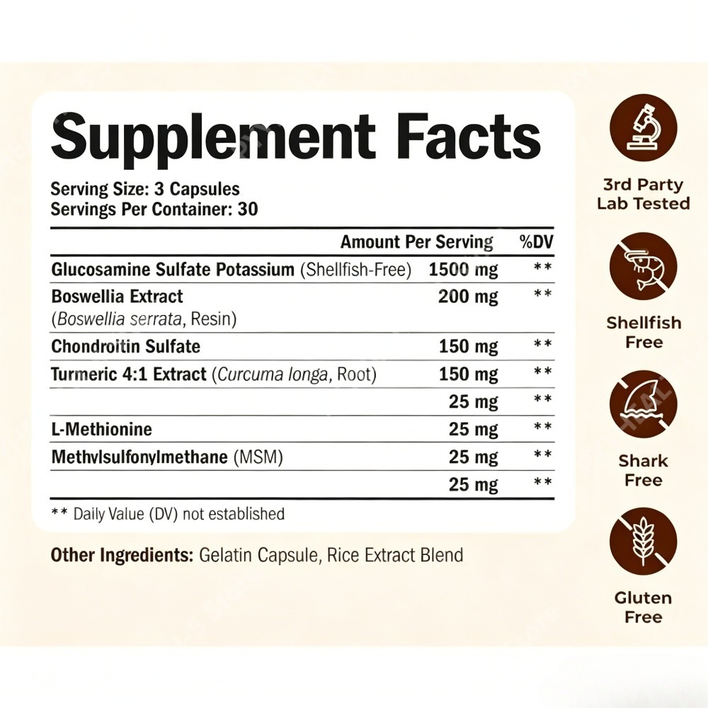 Glucosamine Chondroïtine MSM c - Glucosamine Chondroitin Joint recensie en prijs