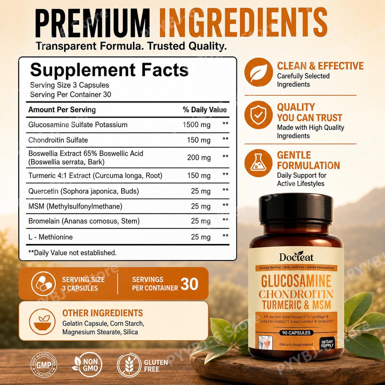 Docteat Glucosamine Chondroïti - Glucosamine Chondroitin Joint recensie en prijs
