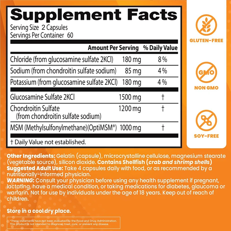 Glucosamine Chondroïtine MSM - - Glucosamine Chondroitin Joint recensie en prijs